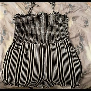 Black and white romper
